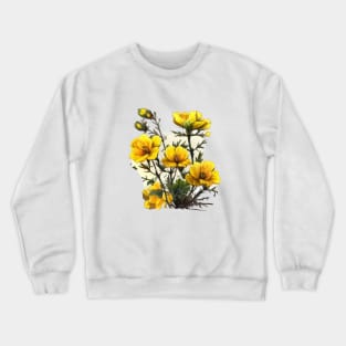 Yellow Flower Crewneck Sweatshirt